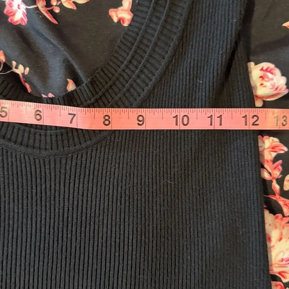 Free People Intimately sexy Black ribbed Deep V-Cut Sleeveless Maxi Dress. Sz S - Picture 9 of 10